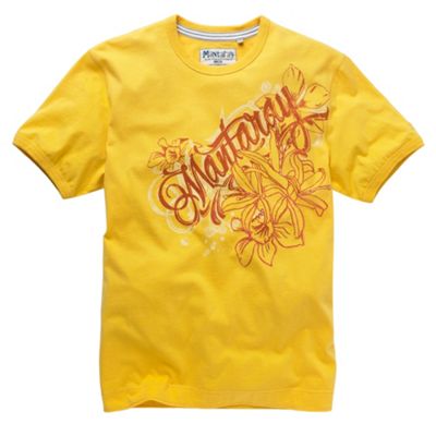Yellow organic Mantaray t shirt
