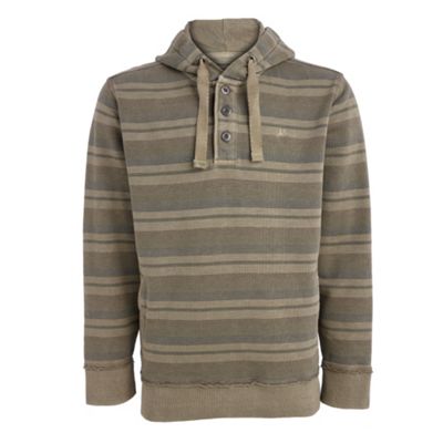 Beige striped hoodie