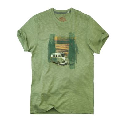 Green embellished campervan t-shirt