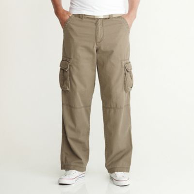 Khaki cargo trousers