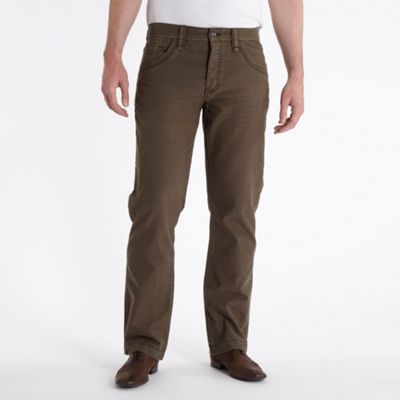 Light brown textured cord trousers