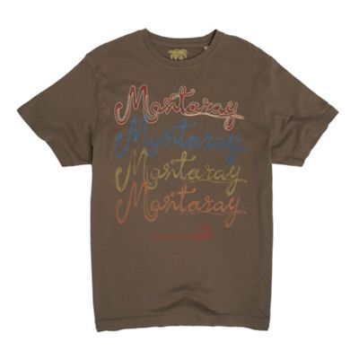 Brown brand logo t-shirt