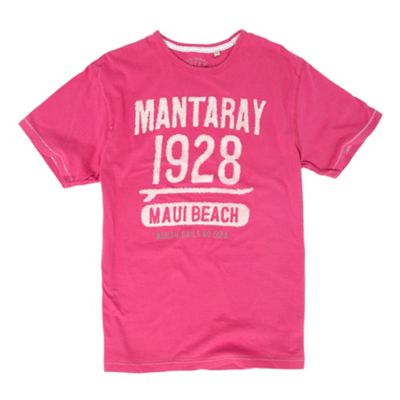 Bright pink Maui surfboard t-shirt