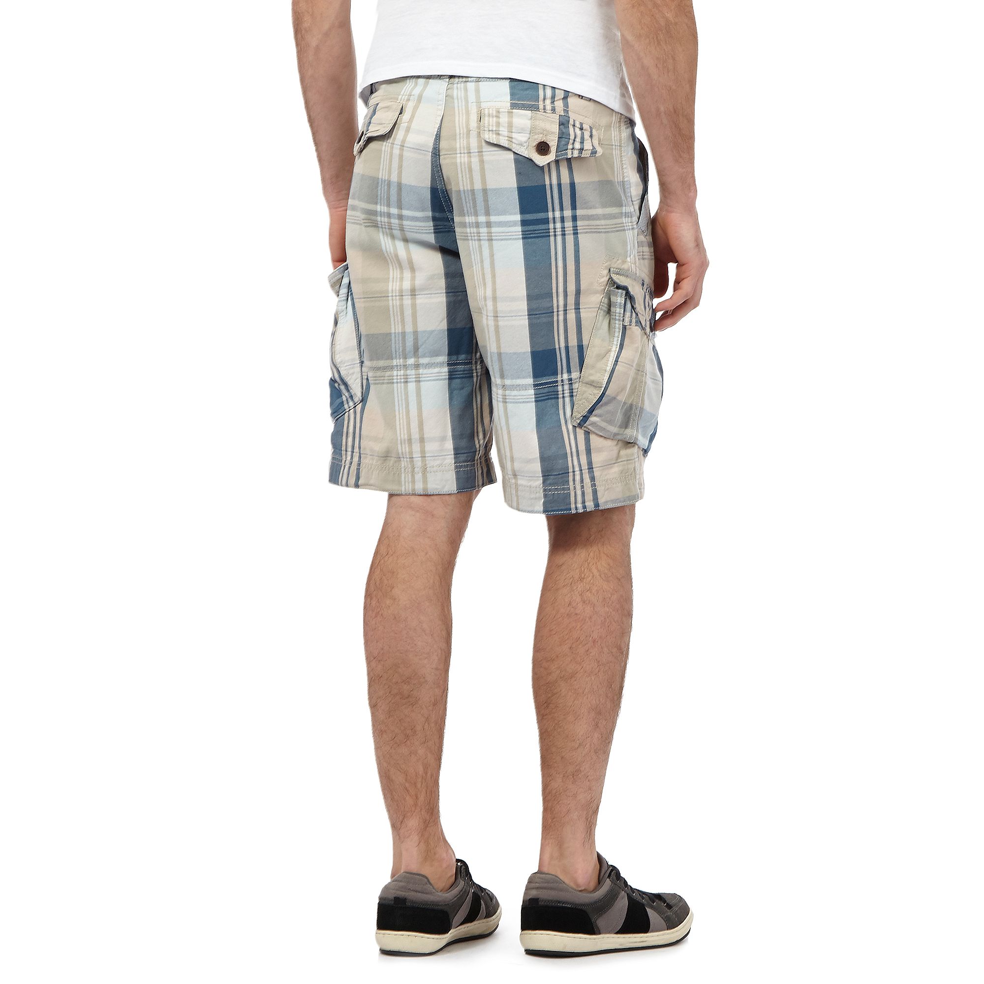 Mantaray Mens Beige Check Print Cargo Shorts From Debenhams eBay