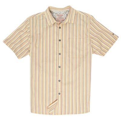 Mantaray Yellow textured stripe shirt