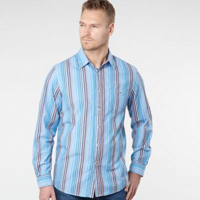 Light blue bright stripe long sleeved shirt