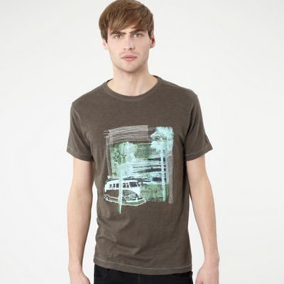 Khaki camper van t-shirt