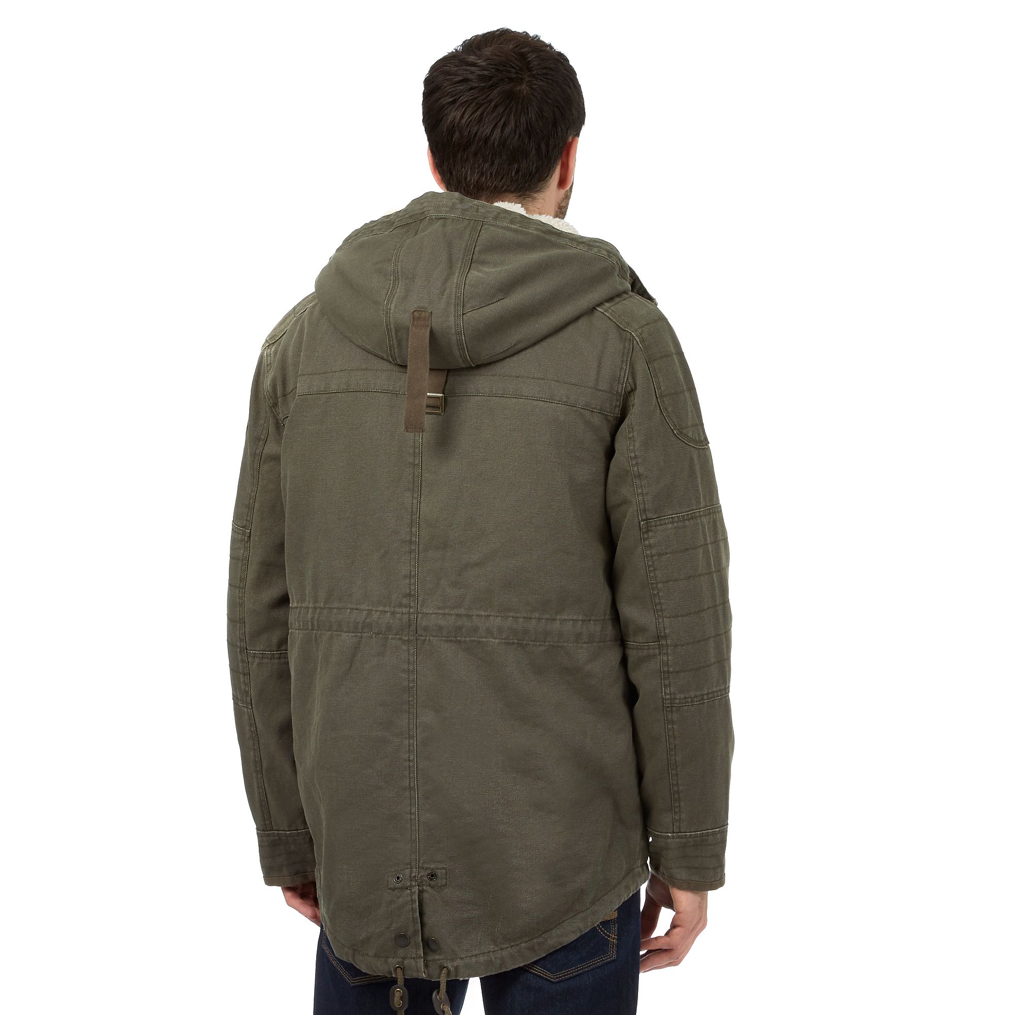 Mantaray Mens Green FleeceLined Canvas Parka Jacket From Debenhams eBay