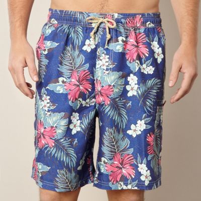 Blue tropical floral board shorts                                                                                               
