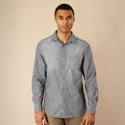 Blue striped chambray shirt                                                                                                     