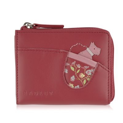 Red &39Bletchley&39 zip around purse