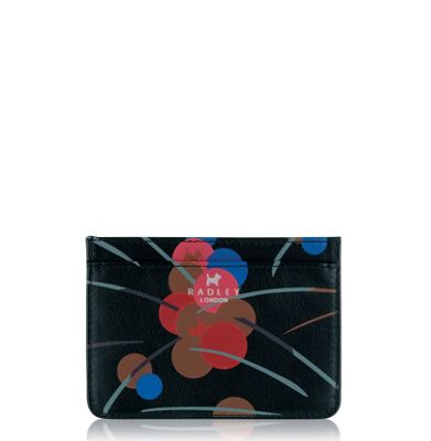 Black Champagne Bubbles travel card holder