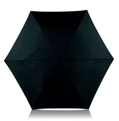Black jacquard print mini umbrella