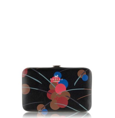 Black Champagne Bubbles business card case