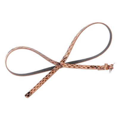 Brown Set Of Two Skinny Belts                                                                                                   