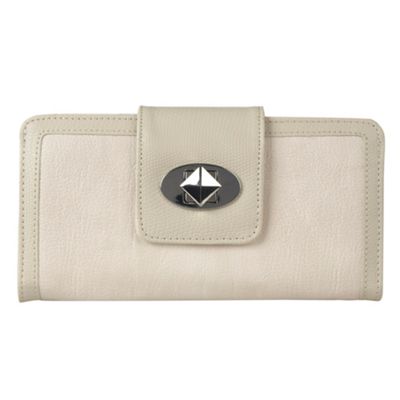 Designer Cream Large Tab Purse                                                                                                  