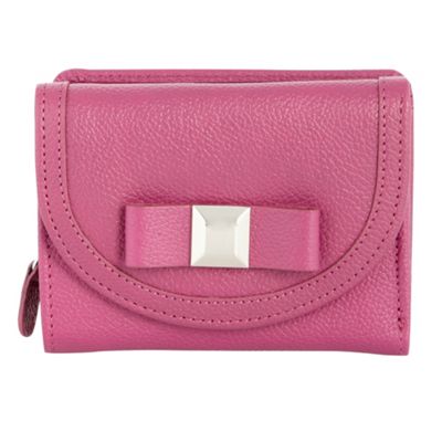 Bright Pink Bow Small Flap Over Purse                                                                                           