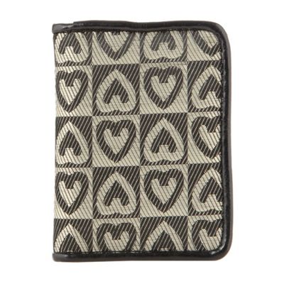 Black jacquard heart card holder Thumbnail Image