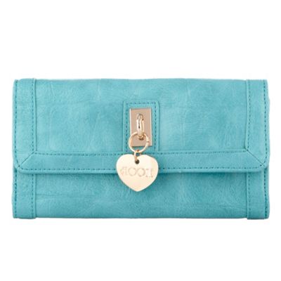 Turquoise heart charm purse