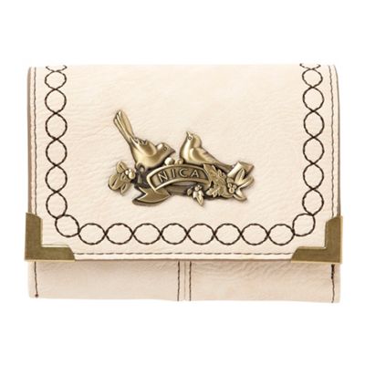 Cream Small Stitched Border Purse                                                                                               