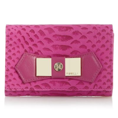 Pink Folded Mock-Crocodile Purse                                                                                                
