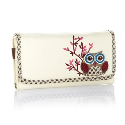 Cream Owl Applique Purse                                                                                                        
