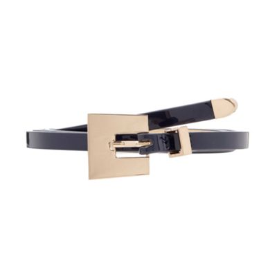 Navy Super Skinny Patent Belt                                                                                                   