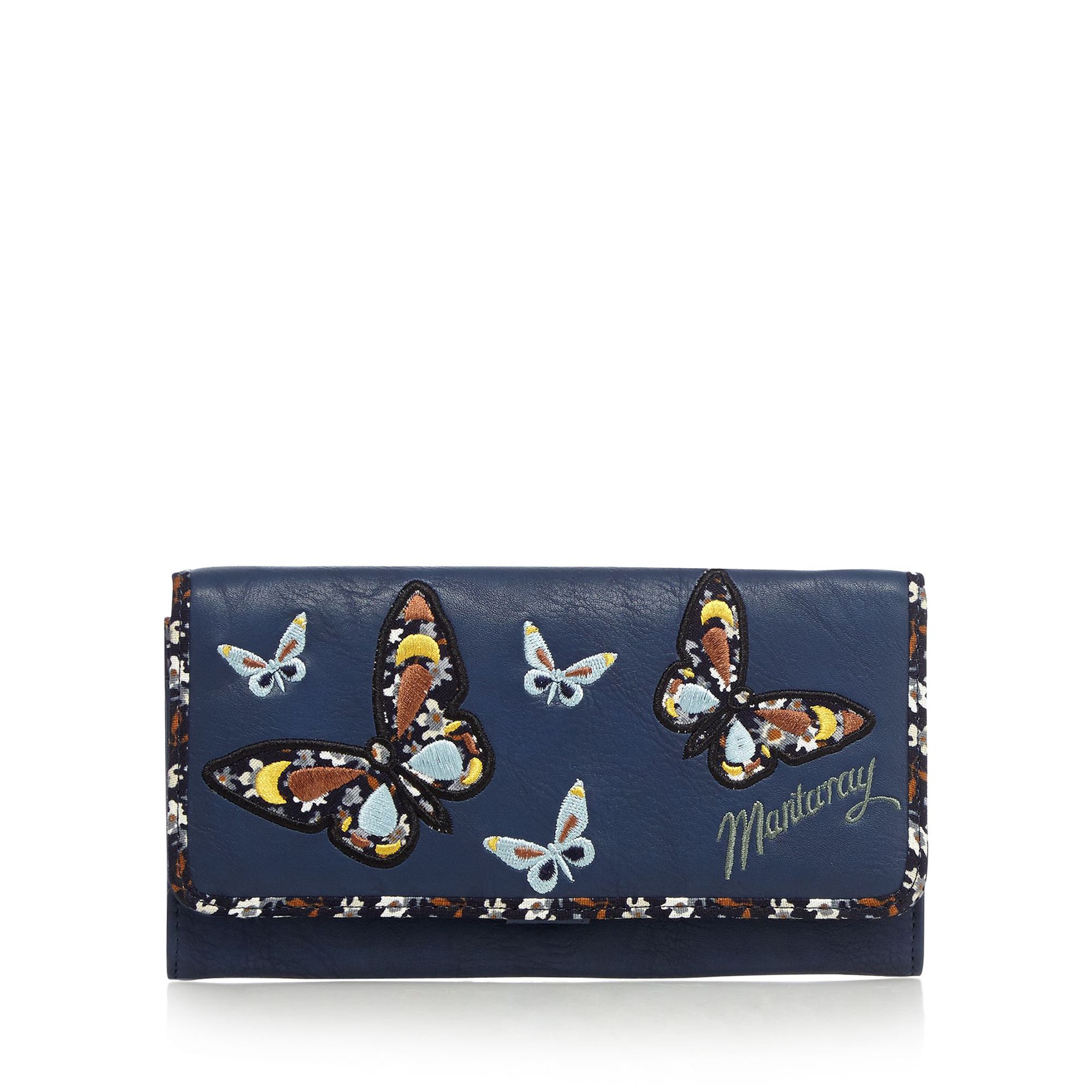 flap belt bag in signature canvas with butterfly applique