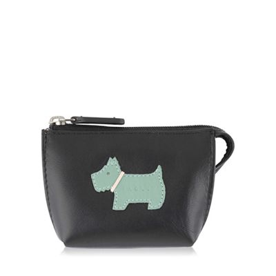 Radley Small black leather &#39;Heritage Dog&#39; coin purse | Debenhams