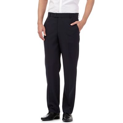 Debenhams The Collection Navy Flat Front Regular Trousers - . -