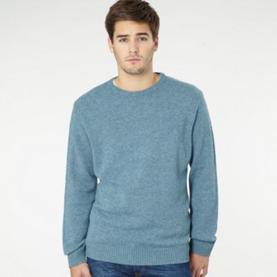 Turquoise Lambswool Crew Neck Jumper