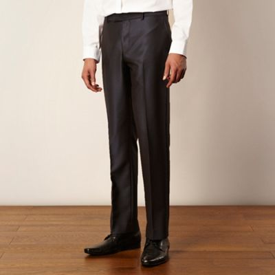 Light grey lapel tonic suit trousers                                                                                            