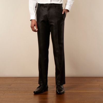 Black chintz tailored suit trousers                                                                                             