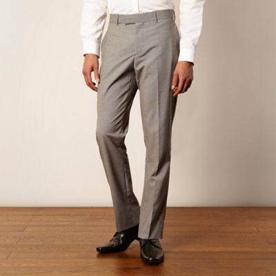Light grey puppytooth tailored suit trousers                                                                                    