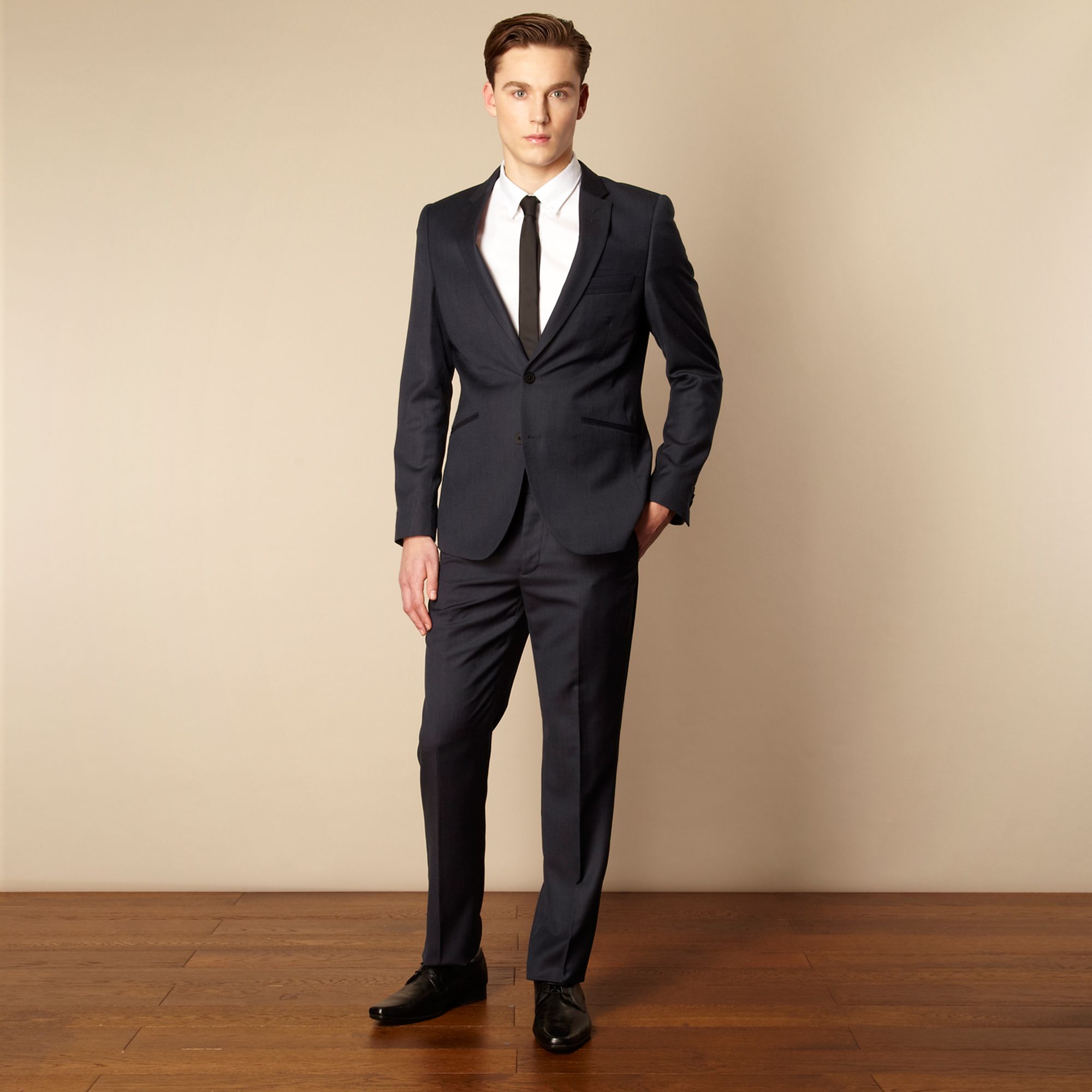 Red Herring Red Line Mens Navy Wool Blend Tailored Suit Jacket From