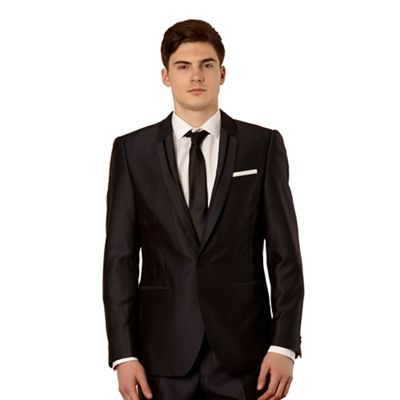 Light grey lapel tonic suit jacket                                                                                              