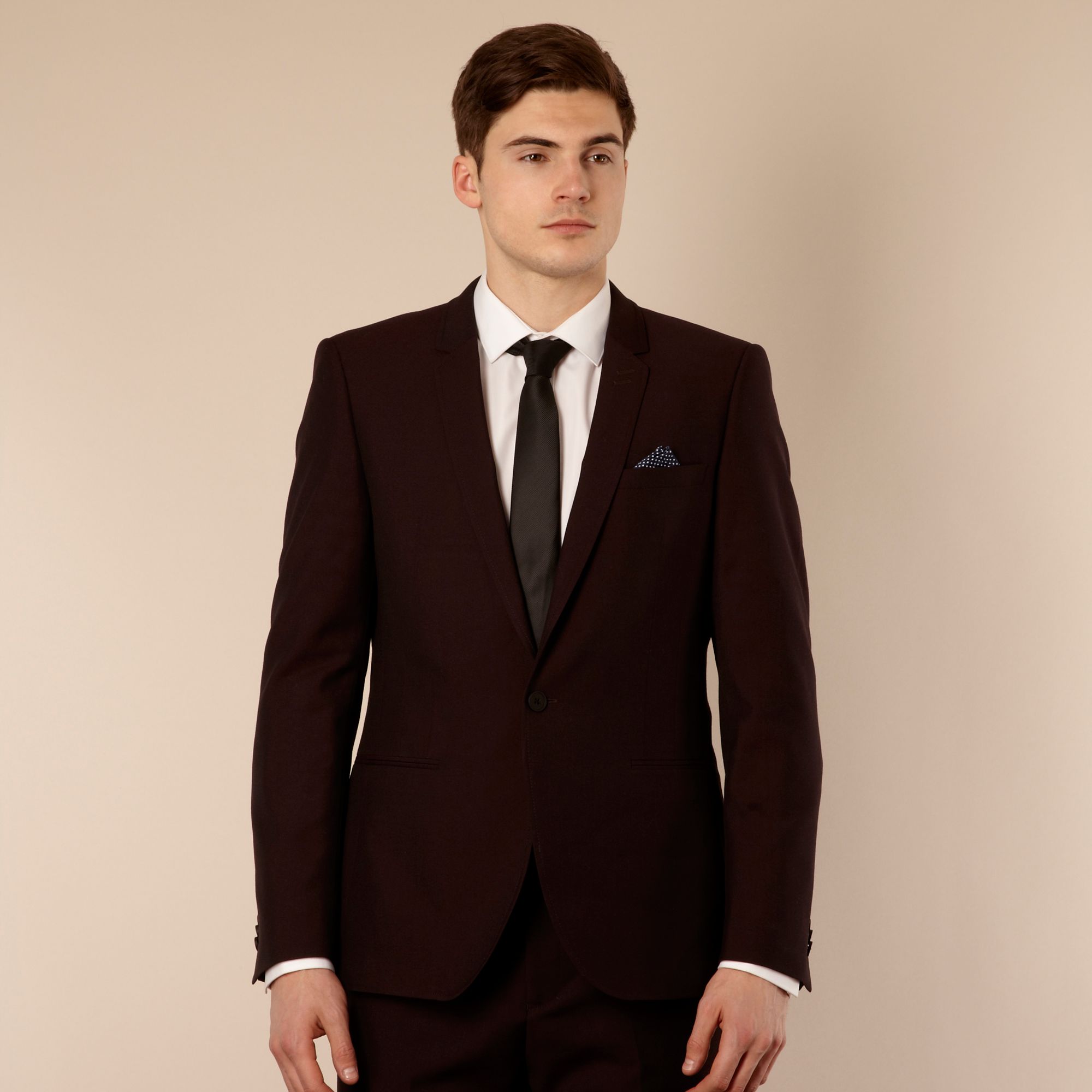 Red Herring Red Line Mens Big And Tall Wine Lapel Suit Jacket From