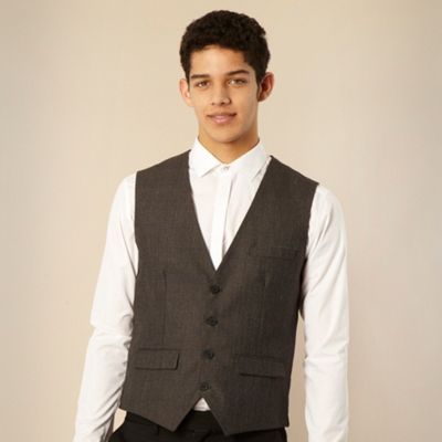 Grey Aubrey checked waistcoat                                                                                                   