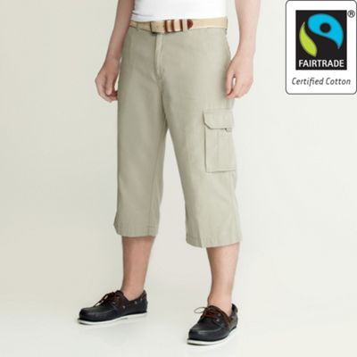 Light olive Fairtrade 34 length trousers