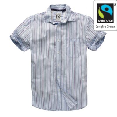 Blue fine stripe Fairtrade cotton shirt