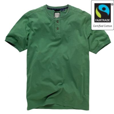 Green Fairtrade grandad t-shirt