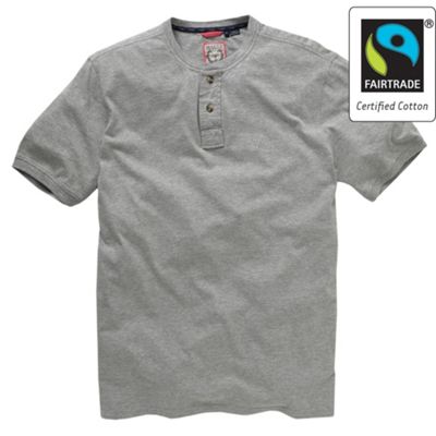 Maine New England FiveG Grey Fairtrade grandad t-shirt