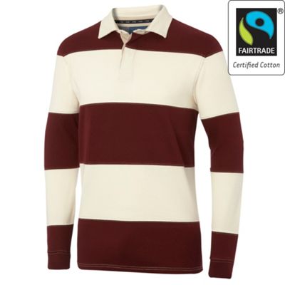 Maine New England FiveG Wine cut and sew rugby shirt