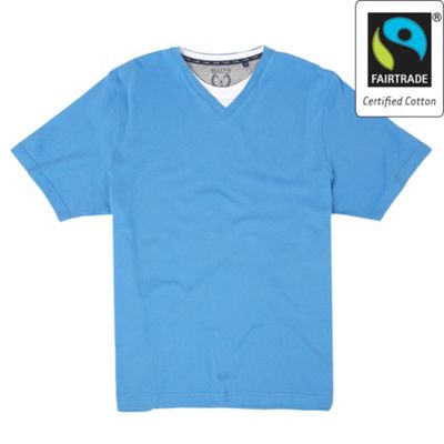Fairtrade Maine5G Light grey mock v-neck t-shirt