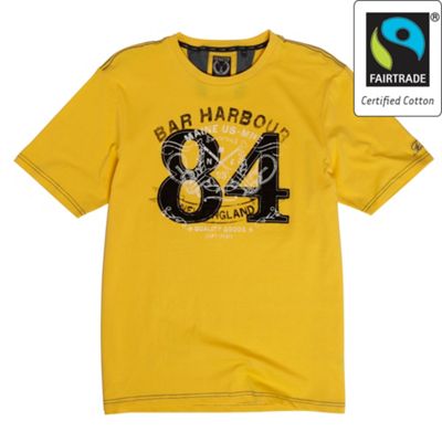 Fairtrade Maine5G Yellow Oars print t-shirt