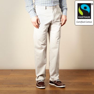 Light grey herringbone chino trousers