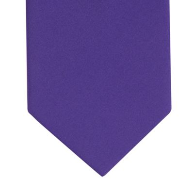 Dark purple plain tie                                                                                                           
