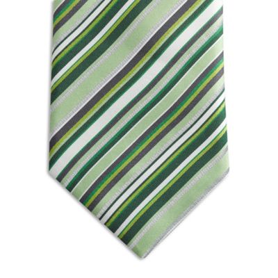green striped tie. Green striped tie