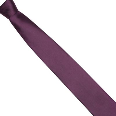 Dark purple textured silk tie                                                                                                   