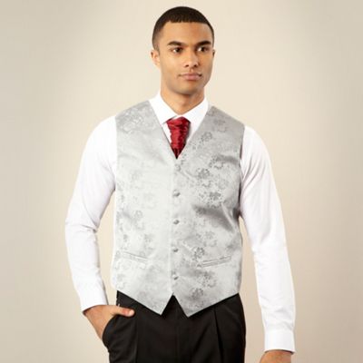 Silver floral waistcoat                                                                                                         